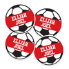 Soccer Ball Die Cut Name Labels