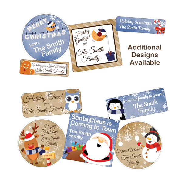 Large Christmas Combo Gift Labels Design Number 3