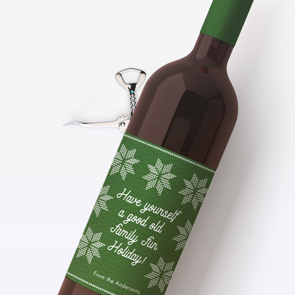 Holiday Sweater Wine Labels – LabelDaddy