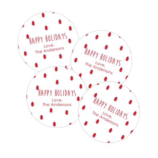 Holiday Trees Gift Labels