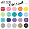 Giant Stars Wall Decal Set Color Chart