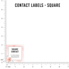 Stripes Square Contact Labels