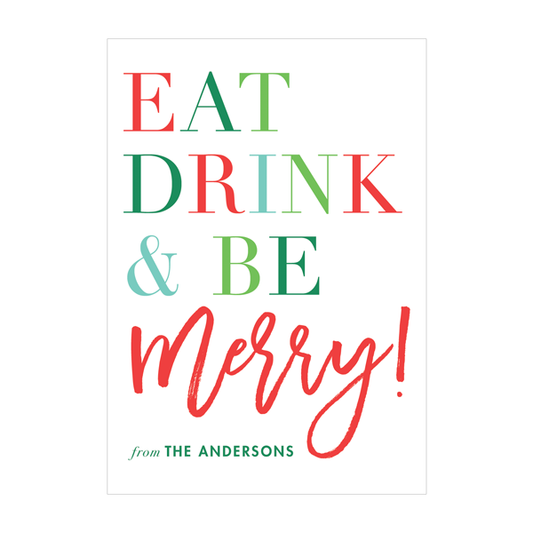 Eat Drink & Be Merry Wine Labels