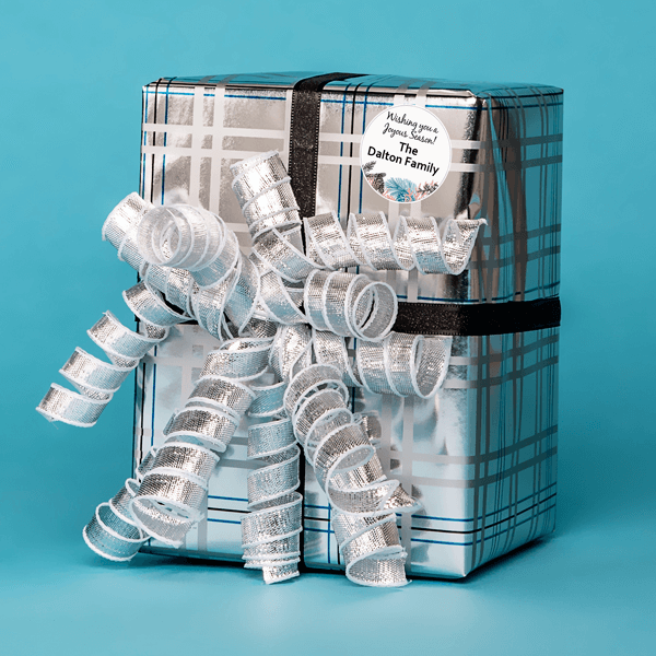 Large Winter Combo Gift Labels Design Number Two On Holiday Present