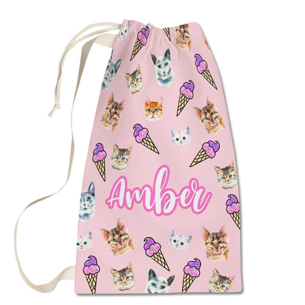 Kitty Laundry Bag