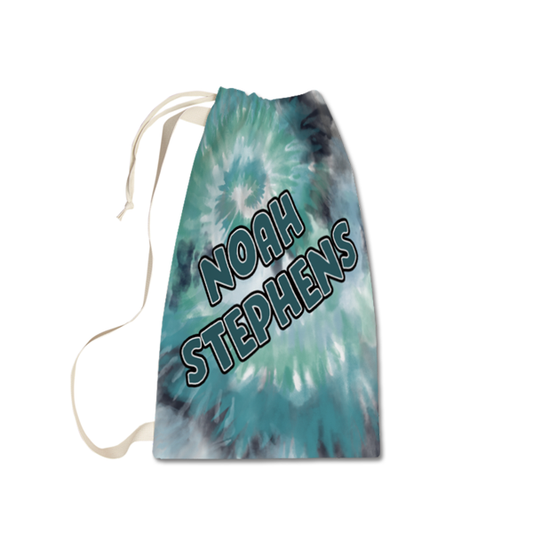 Green Tie-Dye Laundry Bag