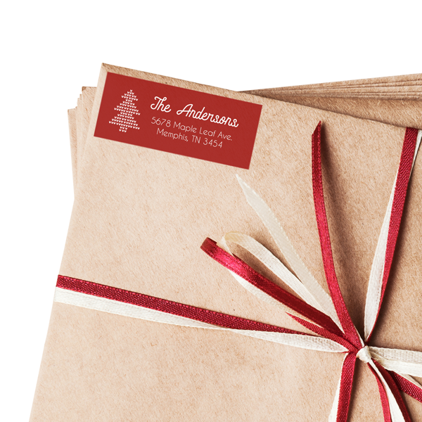 Vintage Holiday Sweater Return Address Labels