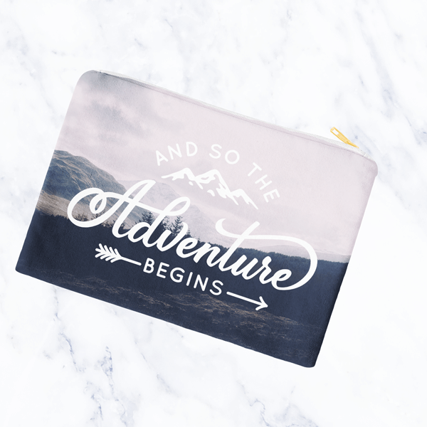 Adventure Begins Carry-All Pouch Back View