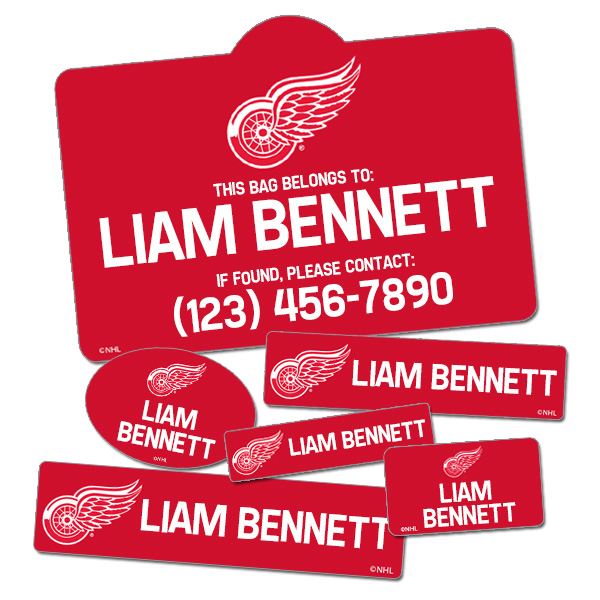  Personalized Hockey Jersey Stick-on Labels (Las Vegas