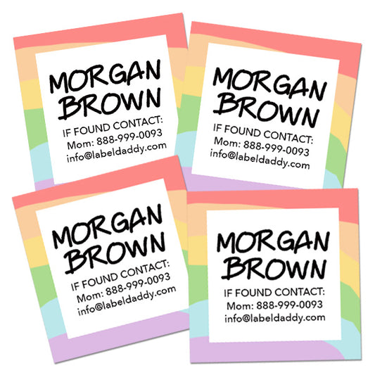 Color Wave Square Contact Labels