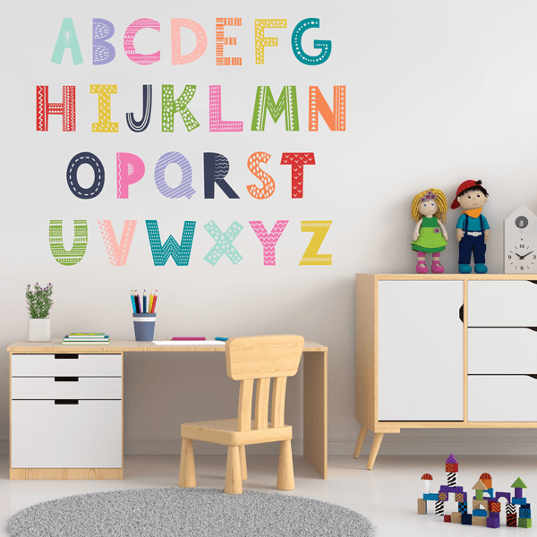 Homeschooling Collection: Fanciful Alphabet Wall Decals
