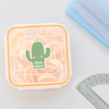 Cutie Cactus Die Cut Name Label on Snack Box