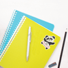 Panda Ballerina Die Cut Name Label on School Notebooks