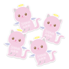 Four Angelic Kitty Die Cut Name Labels