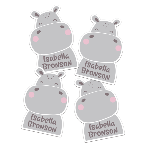 Happy Hippo Die-Cut Labels – LabelDaddy