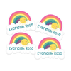 Over the Rainbow Die Cut Name Labels