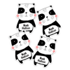 Cheerful Panda Die Cut Name Labels