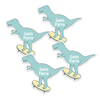 Skater T-Rex Die Cut Name Labels