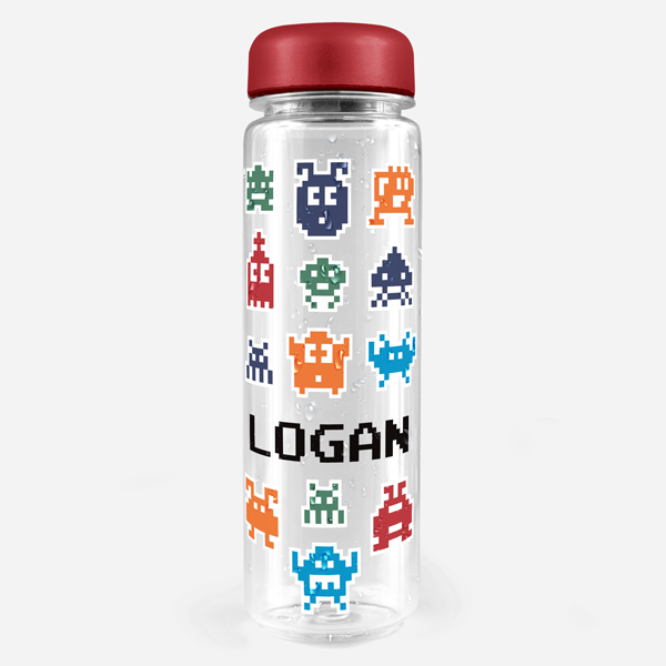 Retro Gamer Water Bottle Labels