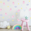 Fabric Angel Kitty, Cloud, Heart & Star Wall Decals