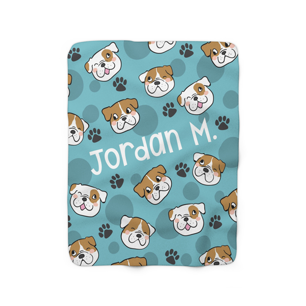 English store bulldog blanket