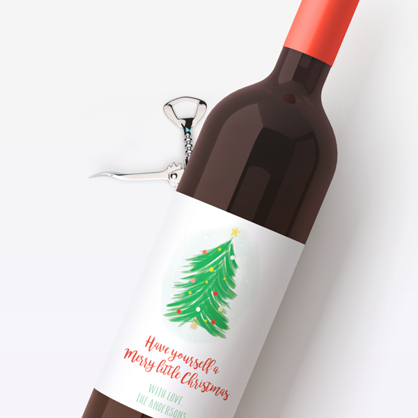 Christmas Wishes Wine Labels