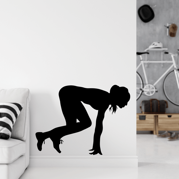 Crouch Start Wall Decal in Black.