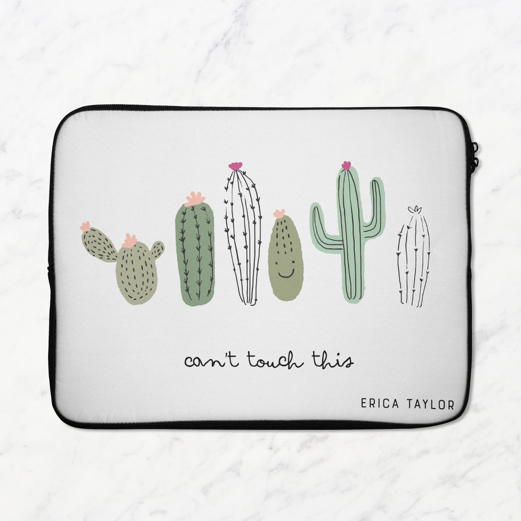 Cutie Cactus Laptop Sleeve LabelDaddy