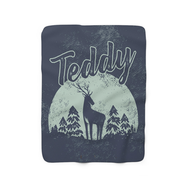 Moonlight Deer Fleece Blanket