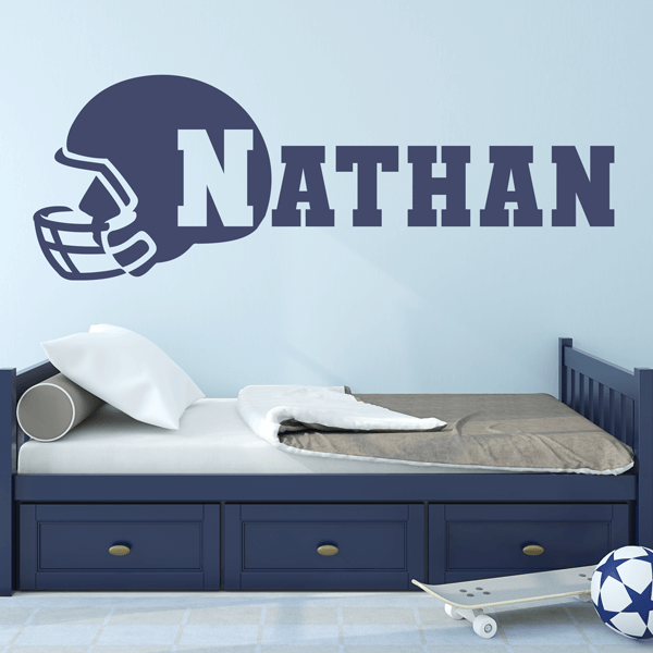 Football Helmet Name Decal