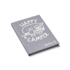 Happy Camper Journal in Gray Slanted View