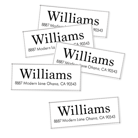 Name Labels For Daycare: Solid Border Daycare Labels
