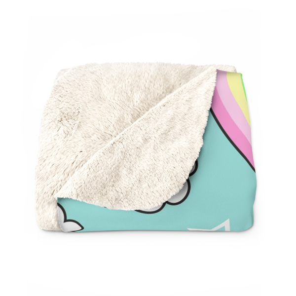 Rainbow fleece blanket cheap