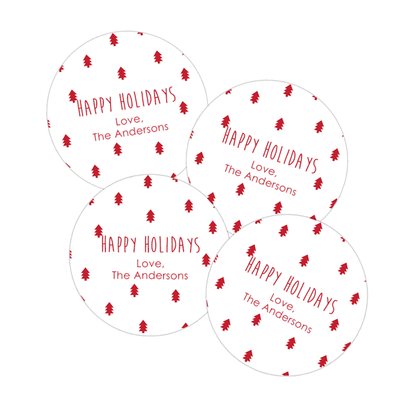 Holiday Trees Gift Labels