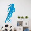 Soccer Girl Name Decal in Azure Blue without name.