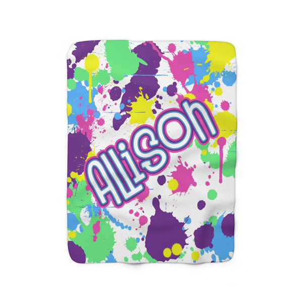 Neon Splatter Fleece Blanket