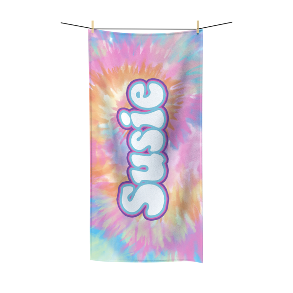 Rainbow Tie-Dye Beach Towel