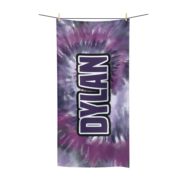 Purple Tie-Dye Beach Towel