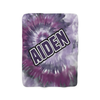 Purple Tie-Dye Fleece Blanket