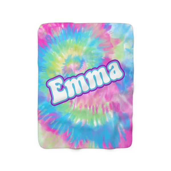 Groovy Tie-Dye Fleece Blanket