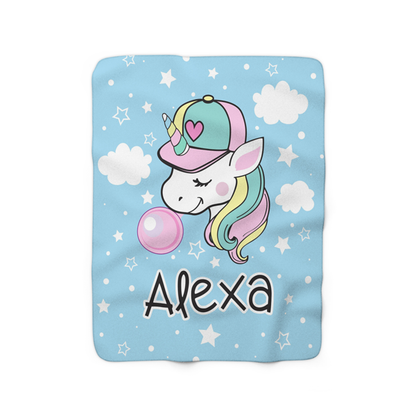 Bubblegum Unicorn Fleece Blanket
