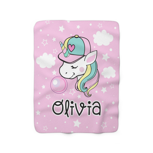 Bubblegum Unicorn Fleece Blanket