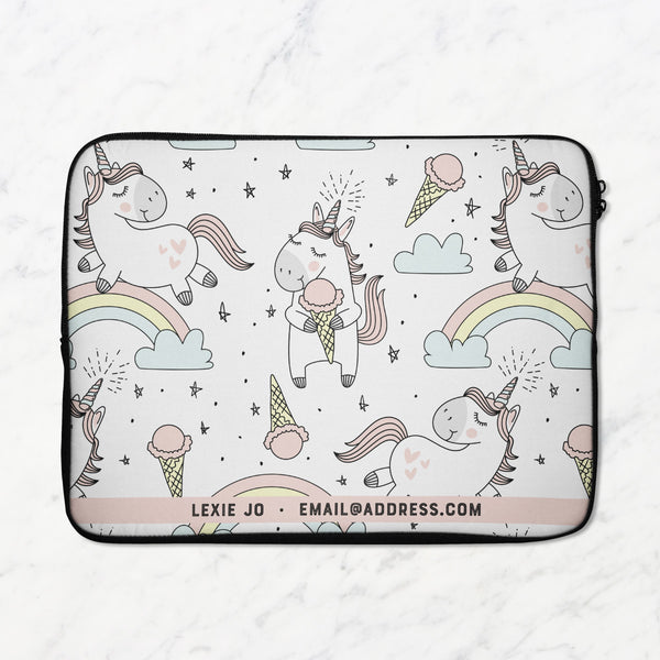 Happy Unicorn Laptop Sleeve