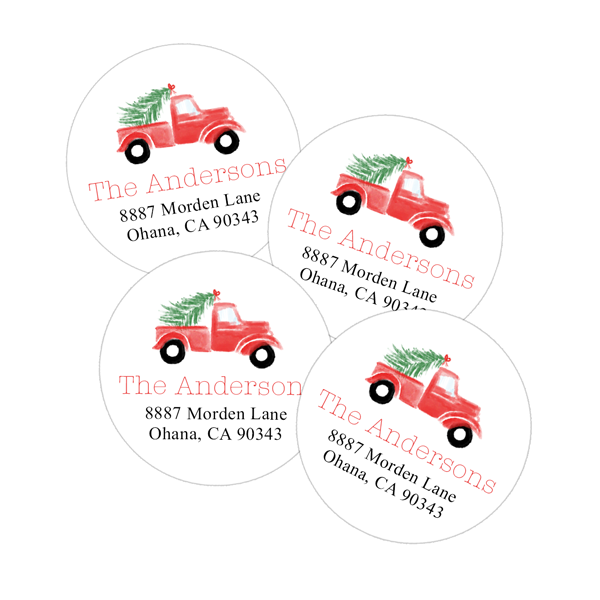 Vintage Holiday Return Address Labels