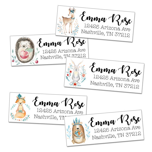 Woodland Creatures Return Address Labels – LabelDaddy