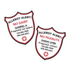 Medical Allergy Labels