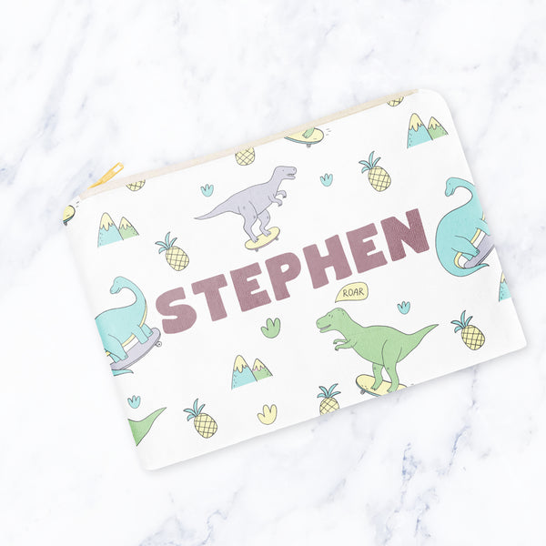 Skater Dinos Carry-All Pouch