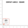 Hearts Square Contact Labels