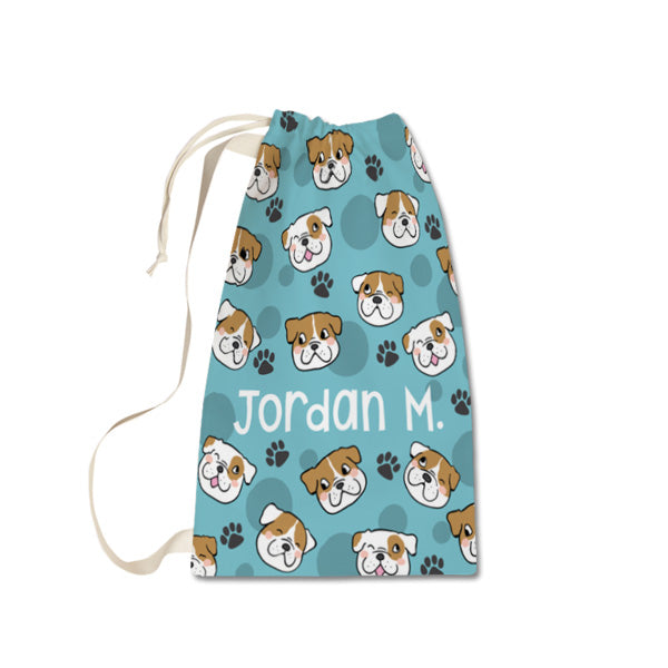 Small Bulldog Laundry Bag