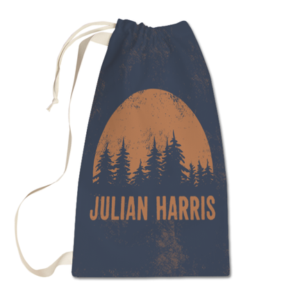 Forest Night Laundry Bag in Orange Front View